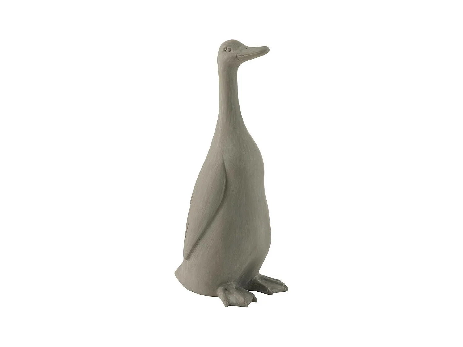Statue Déco en Résine "Canard Debout" 51cm Gris