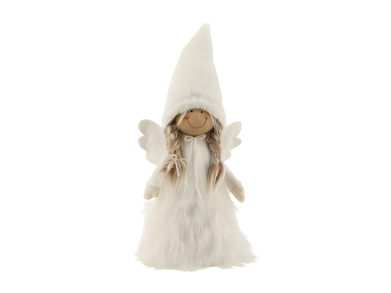 Statuette Déco "Fille Hiver" 32cm Blanc