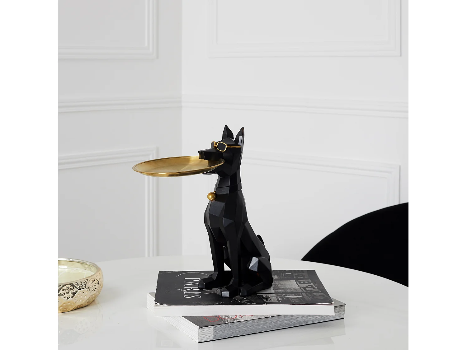 STATUE CHIEN VIDE POCHE