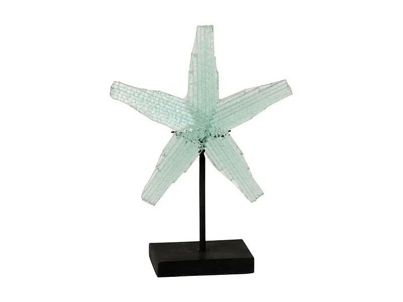 Étoile de Mer Déco sur Pied "Dee" 35cm Bleu