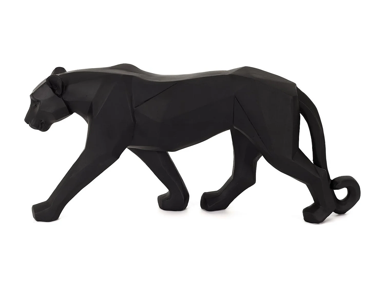 Statuette Déco "Panthère Origami" 40cm Noir