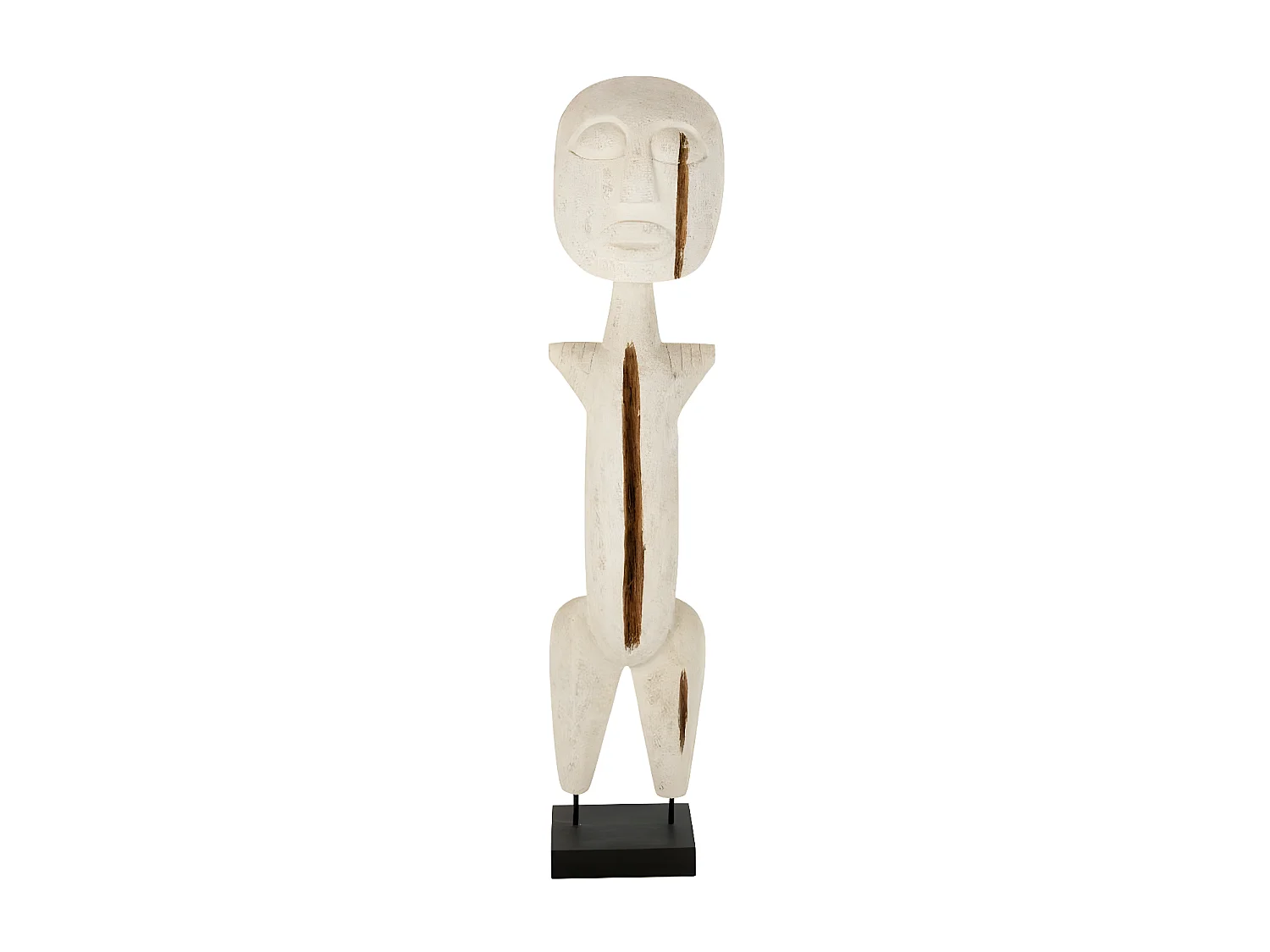 Statue Déco en Bois "Alba" 152cm Blanc