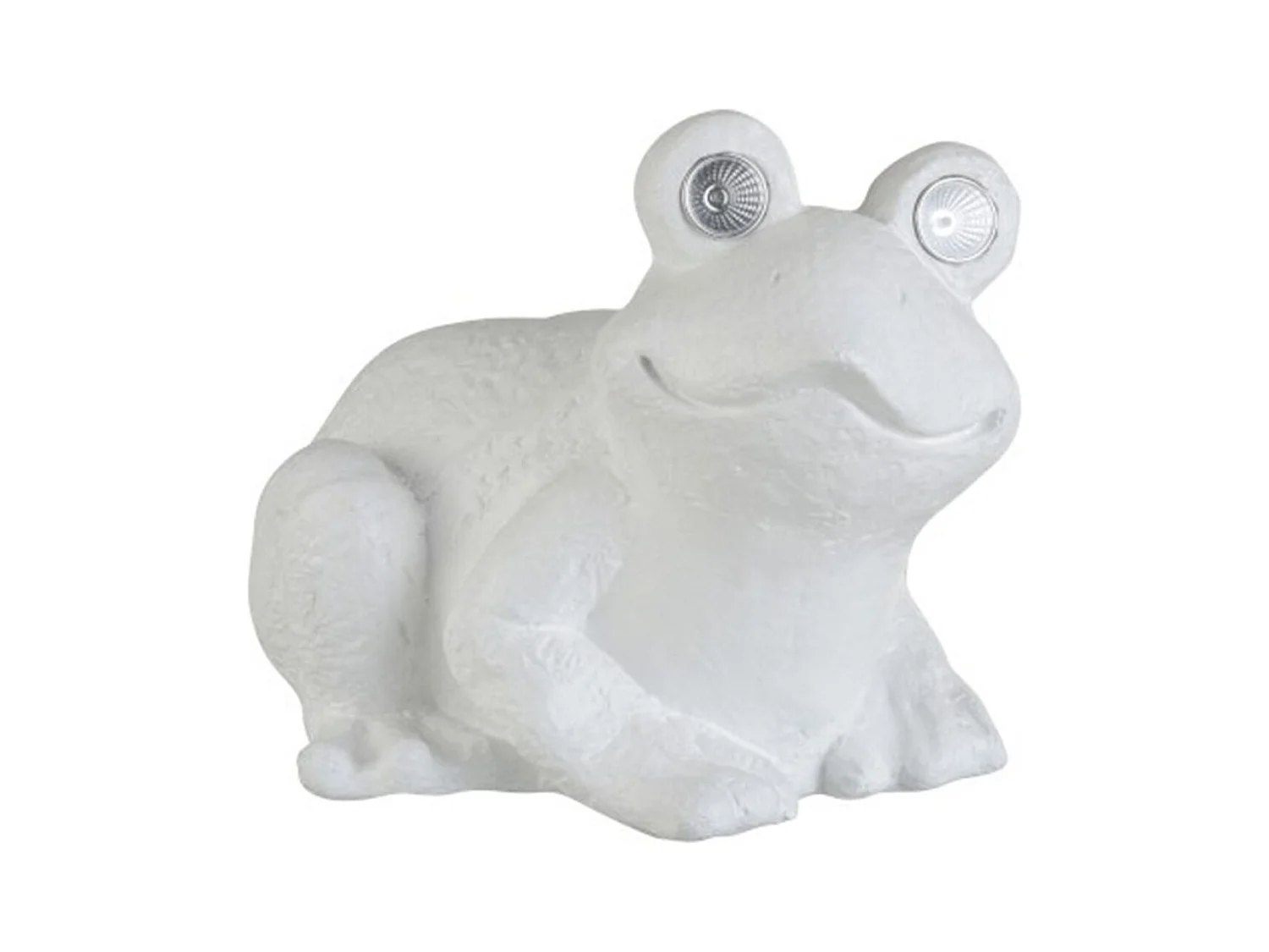 Statuette Déco "Grenouille Assise" 37cm Blanc