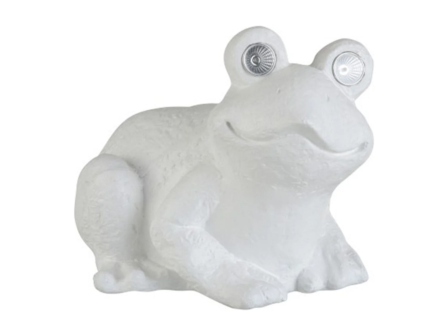 Statuette Déco "Grenouille Assise" 37cm Blanc
