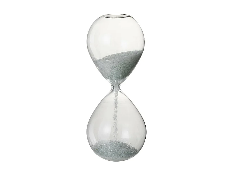 Sablier Déco "Perles" 25cm Blanc