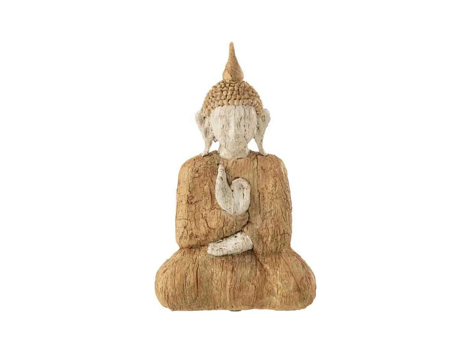 Statuette Déco "Bouddha Assis" 26cm Beige