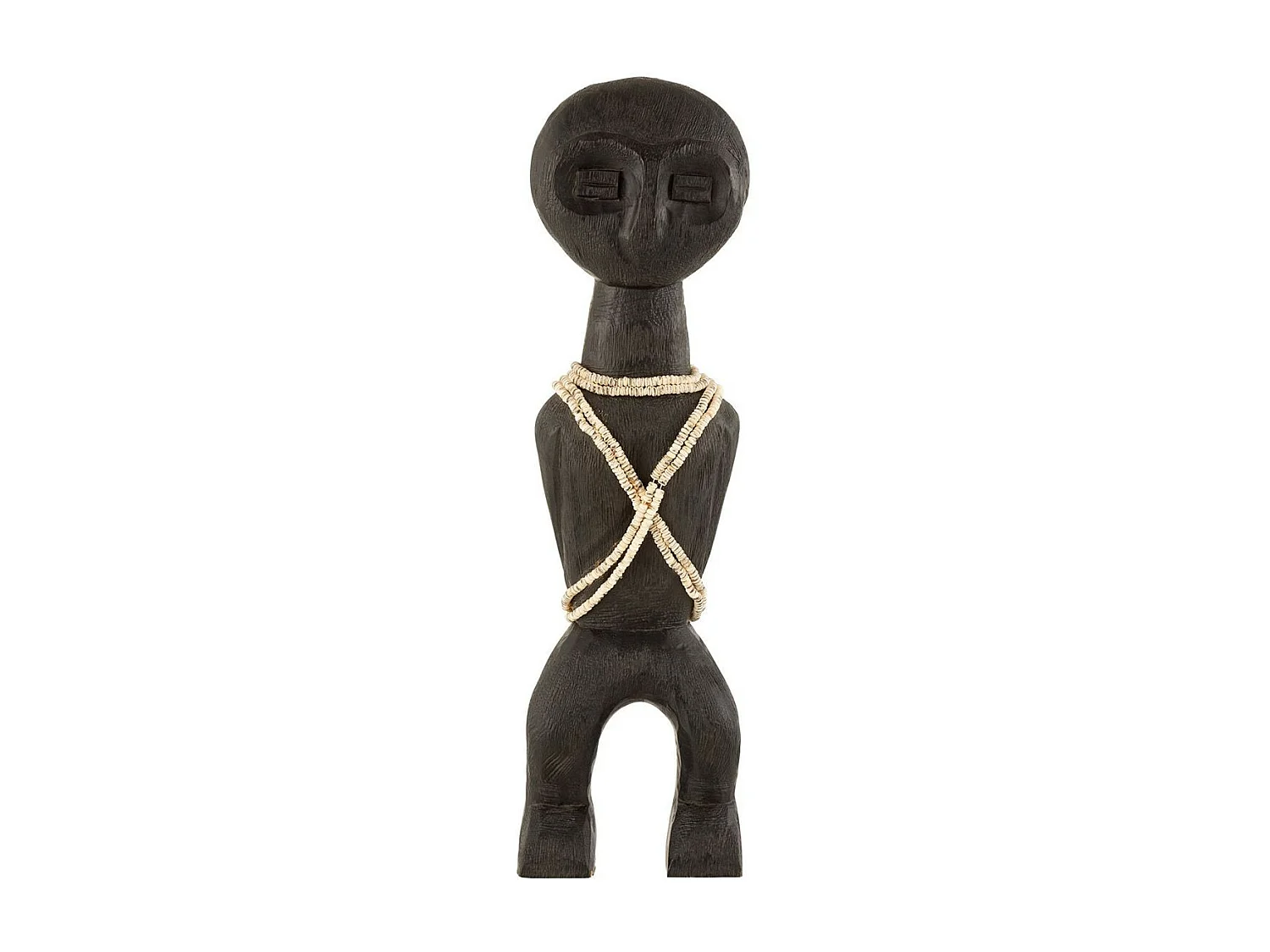 Personnage Déco en Bois "Takwimu" 46cm Noir