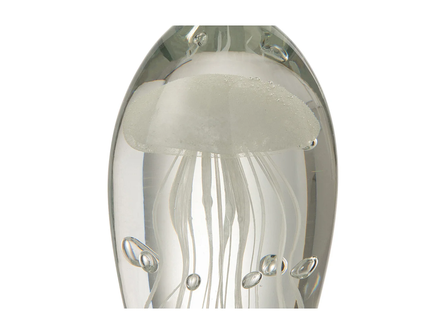 Presse-Papier en Verre "Petite Méduse" 12cm Blanc