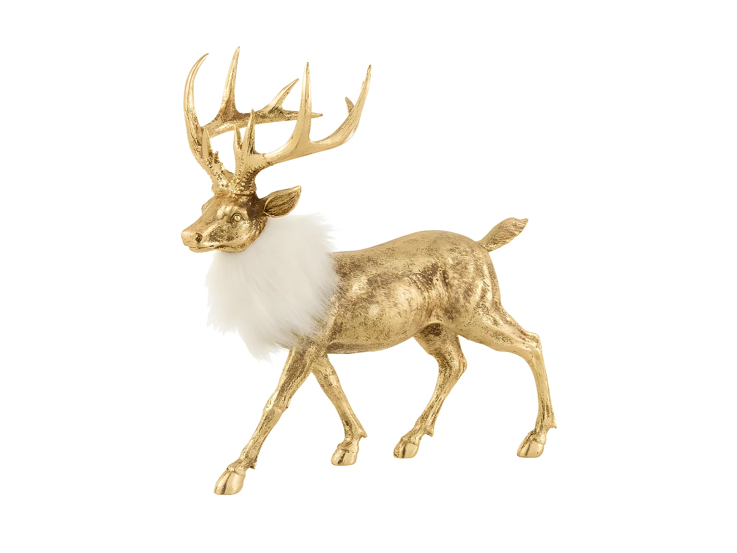 Renne Déco à Poser "Animal" 24cm Or & Blanc