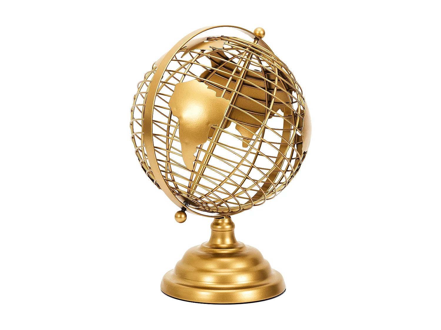 Globe Terrestre Metal Dore Or