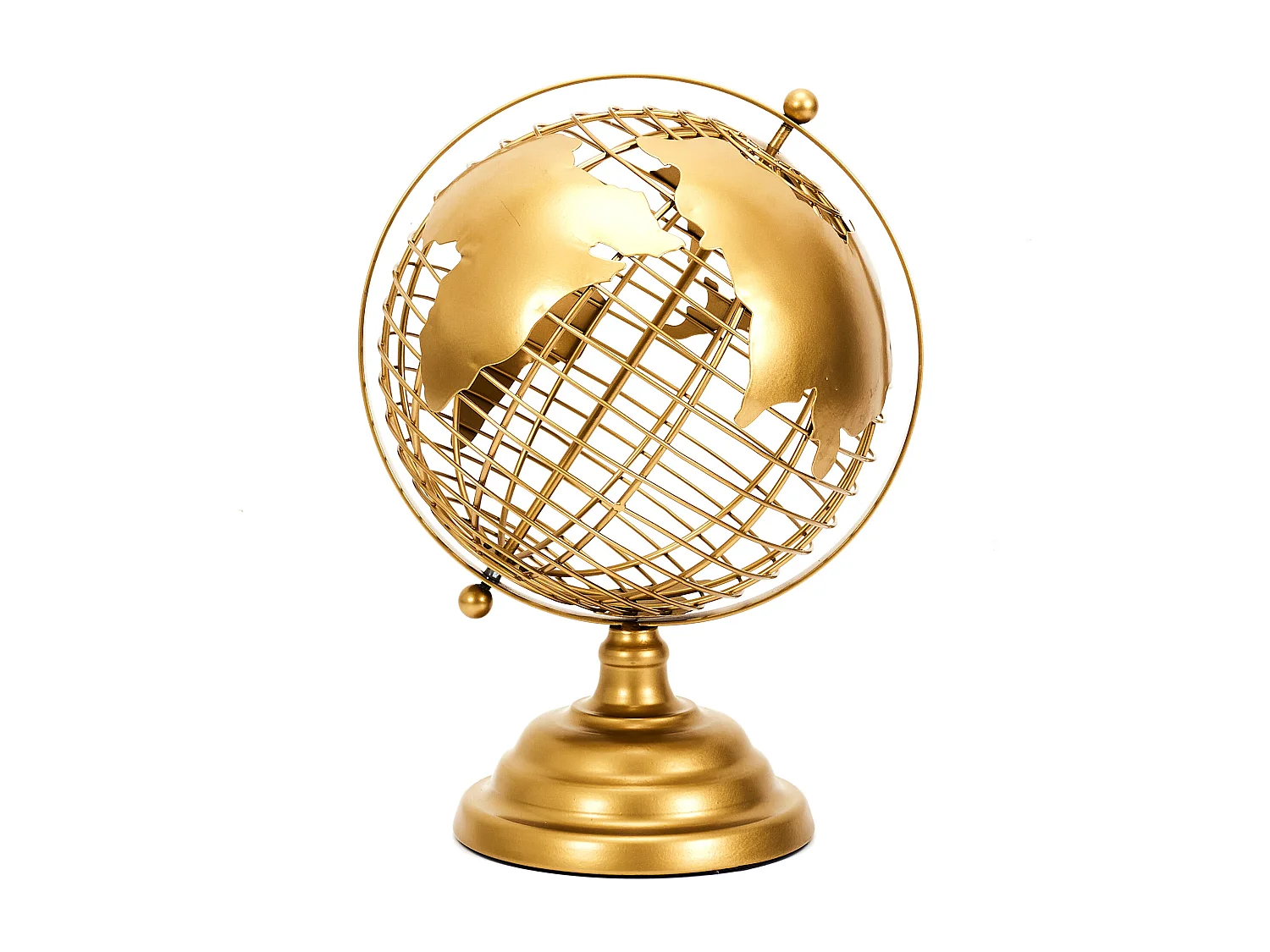 Globe Terrestre Metal Dore Or