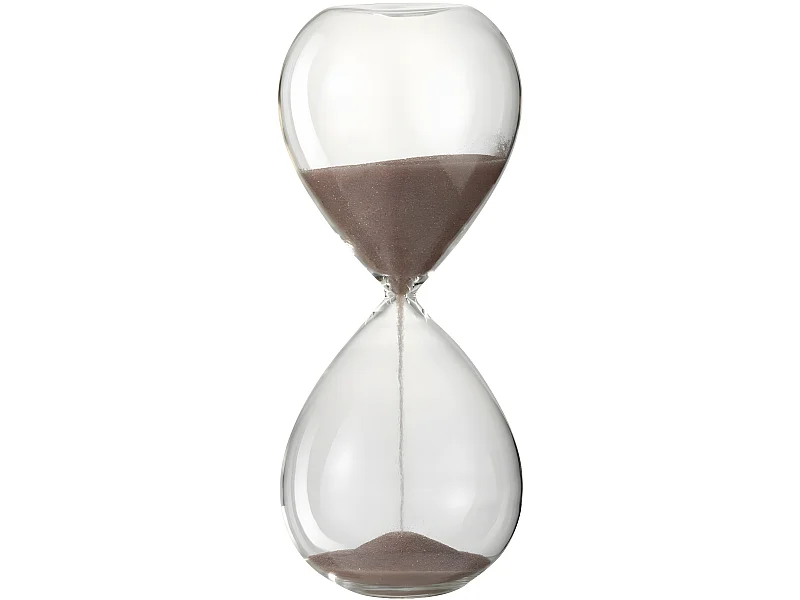 Sablier Déco "Verre" 23cm Rose