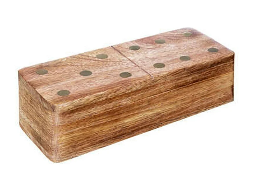 Jeu Domino en Bois "Déco" 16cm Marron