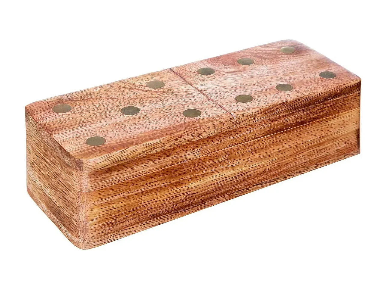 Jeu Domino en Bois "Déco" 16cm Marron