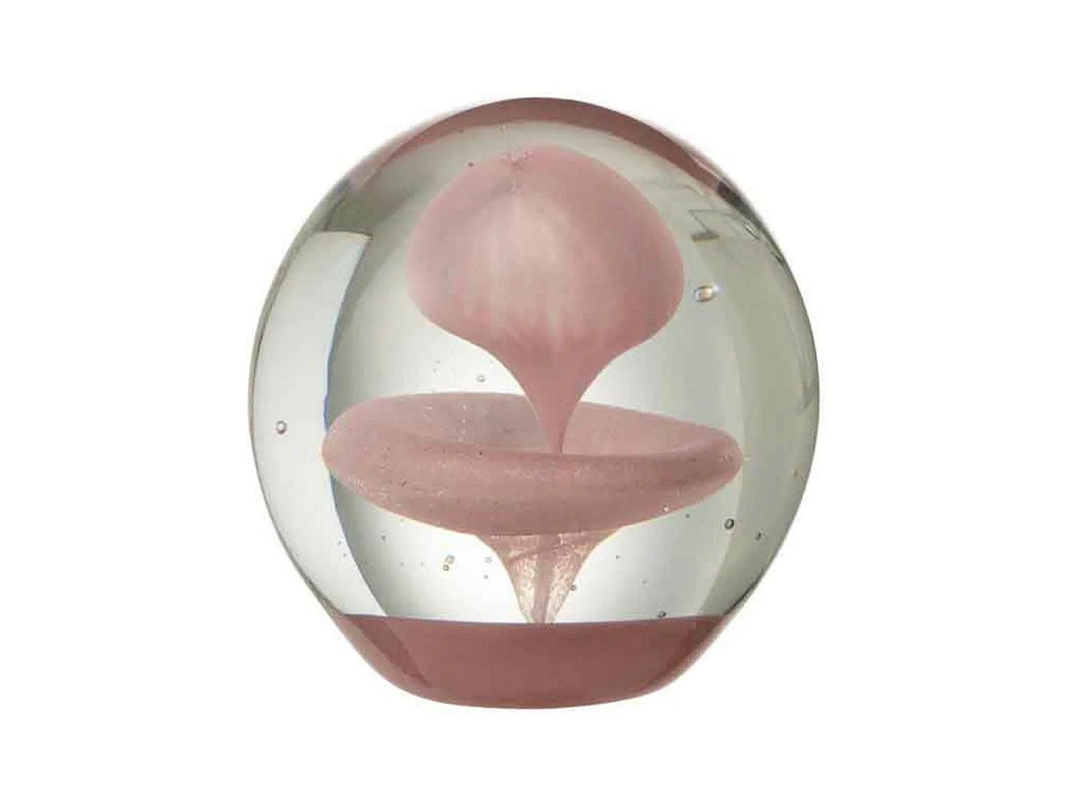 Presse-Papier Déco "Bulle en Verre" 10cm Rose
