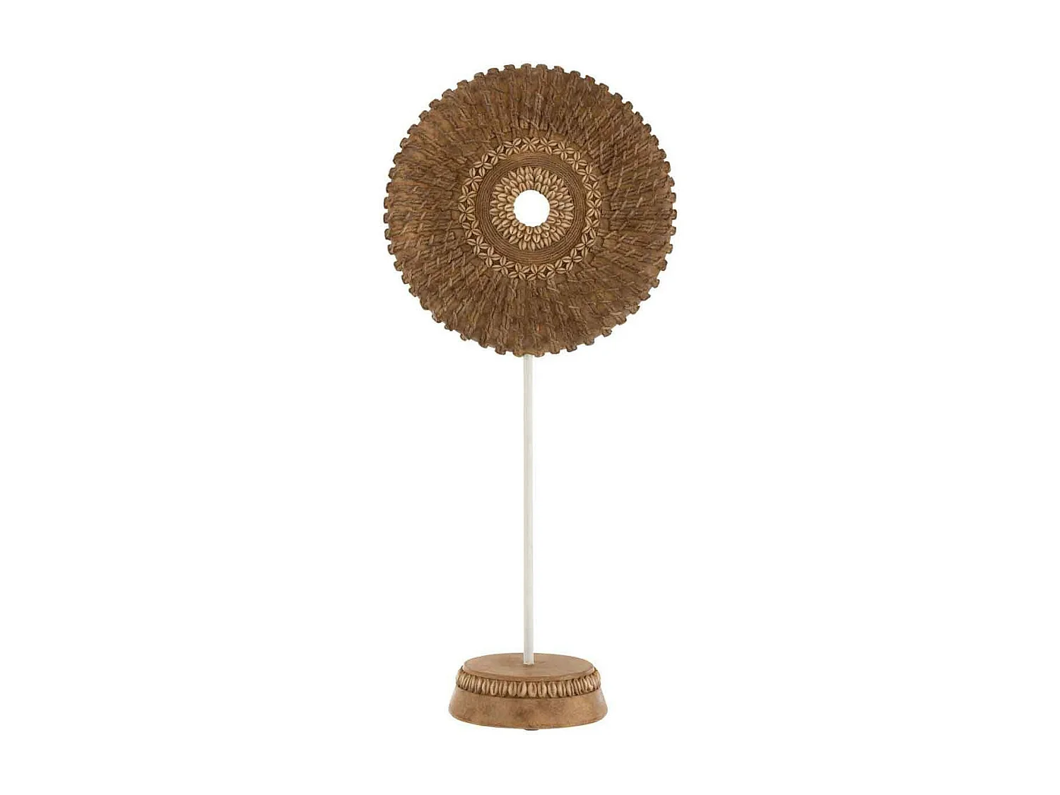 Cercle Déco sur Pied "Joan" 62cm Marron & Blanc