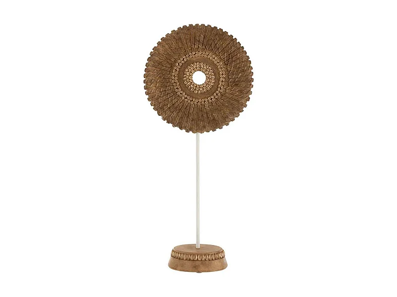 Cercle Déco sur Pied "Joan" 62cm Marron & Blanc
