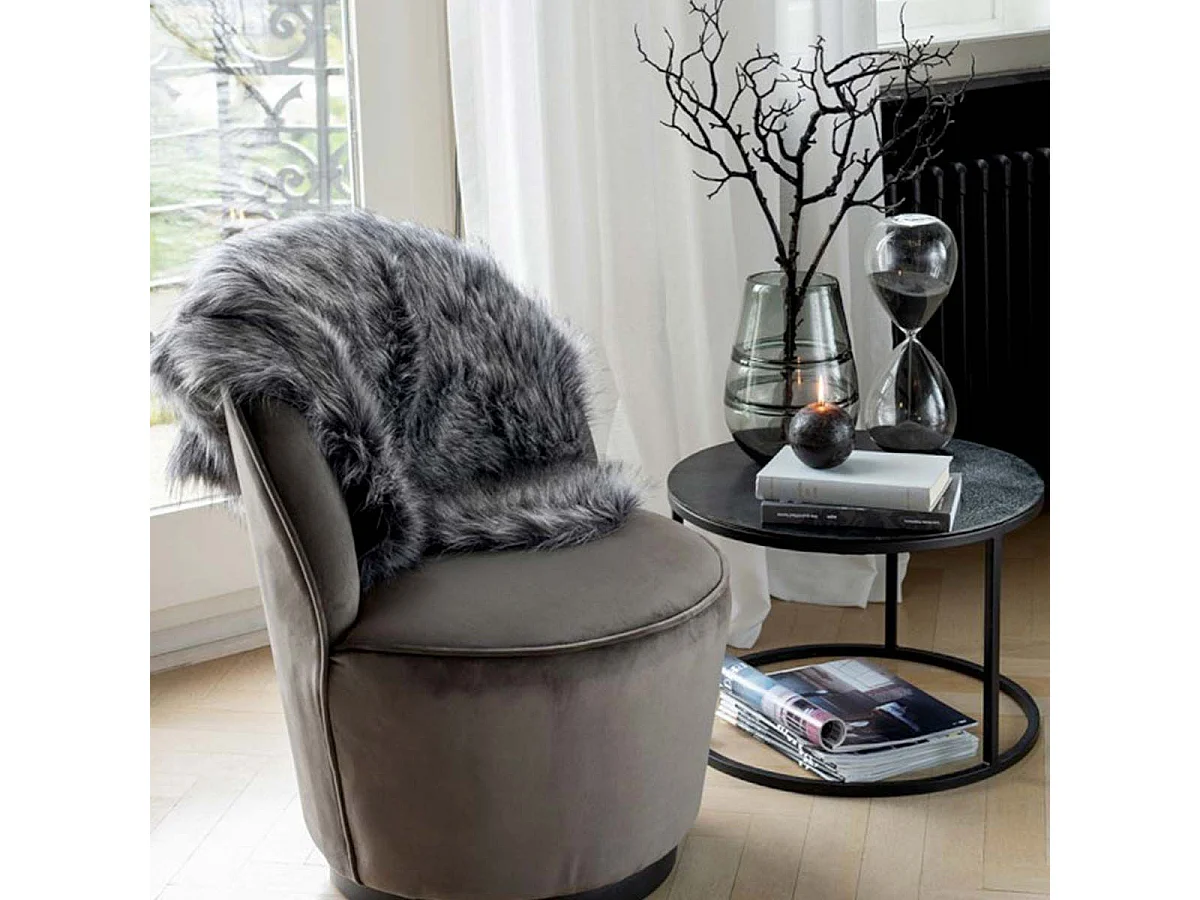 Sablier Déco "Perles" 40cm Noir