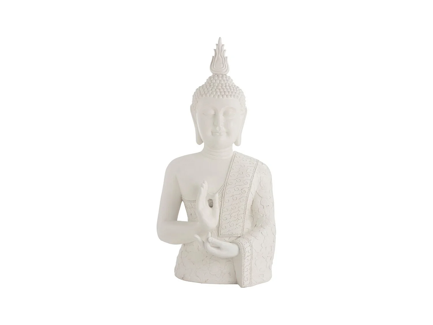 Statue Déco "Bouddha Zen" 124cm Blanc