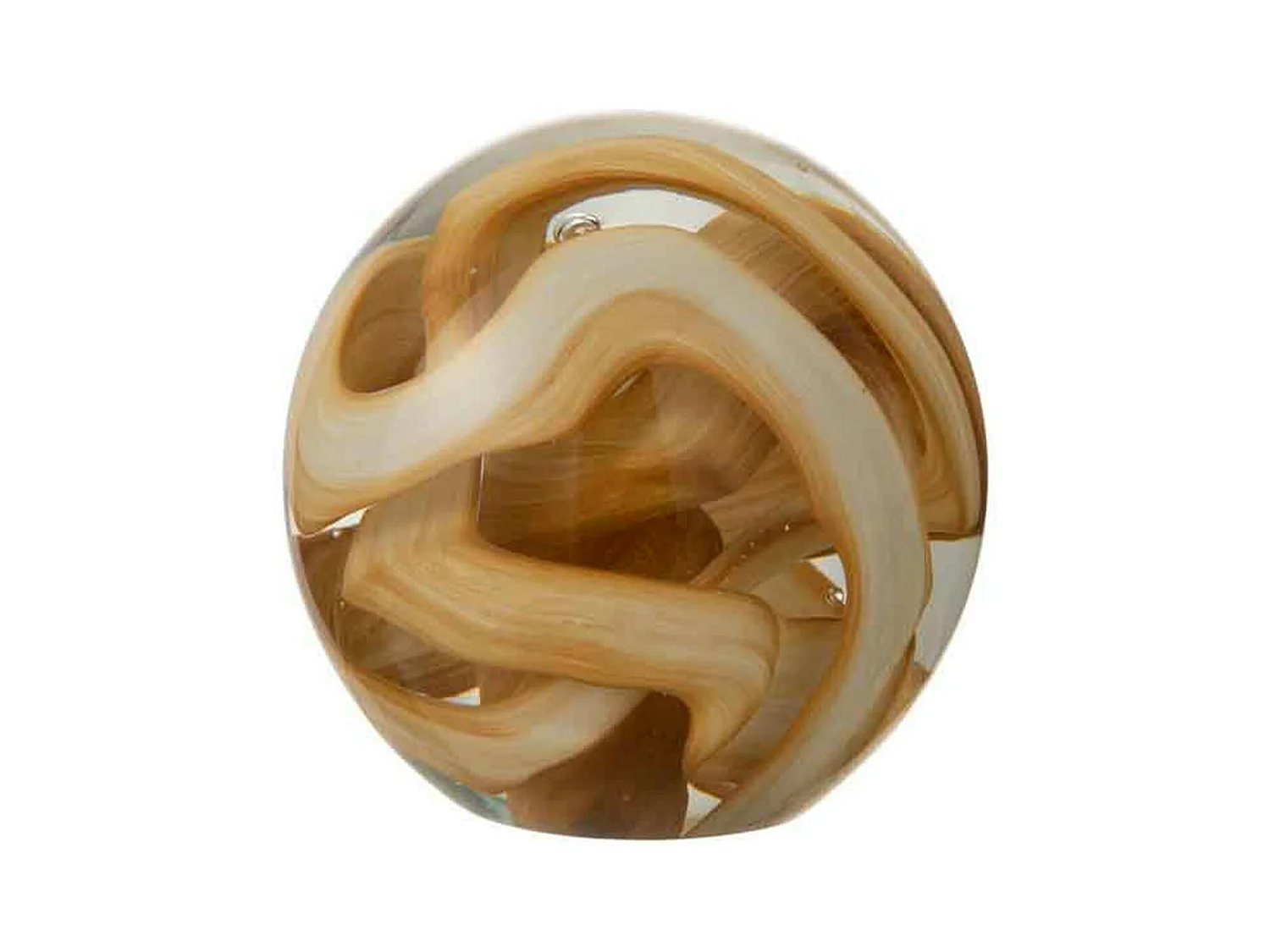 Presse-Papier en Verre "Guirlande" 10cm Marron