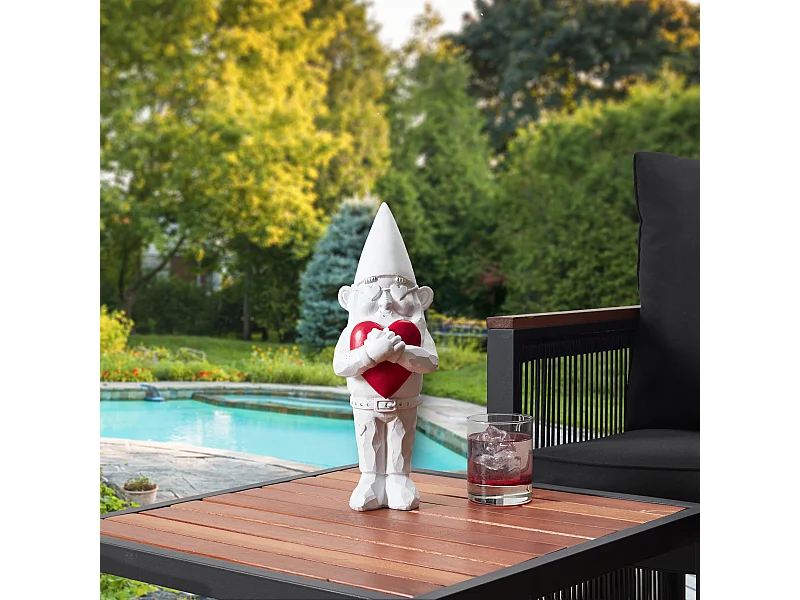 Sculpture Nano Love Int Ext H33cm Blanc, Rouge