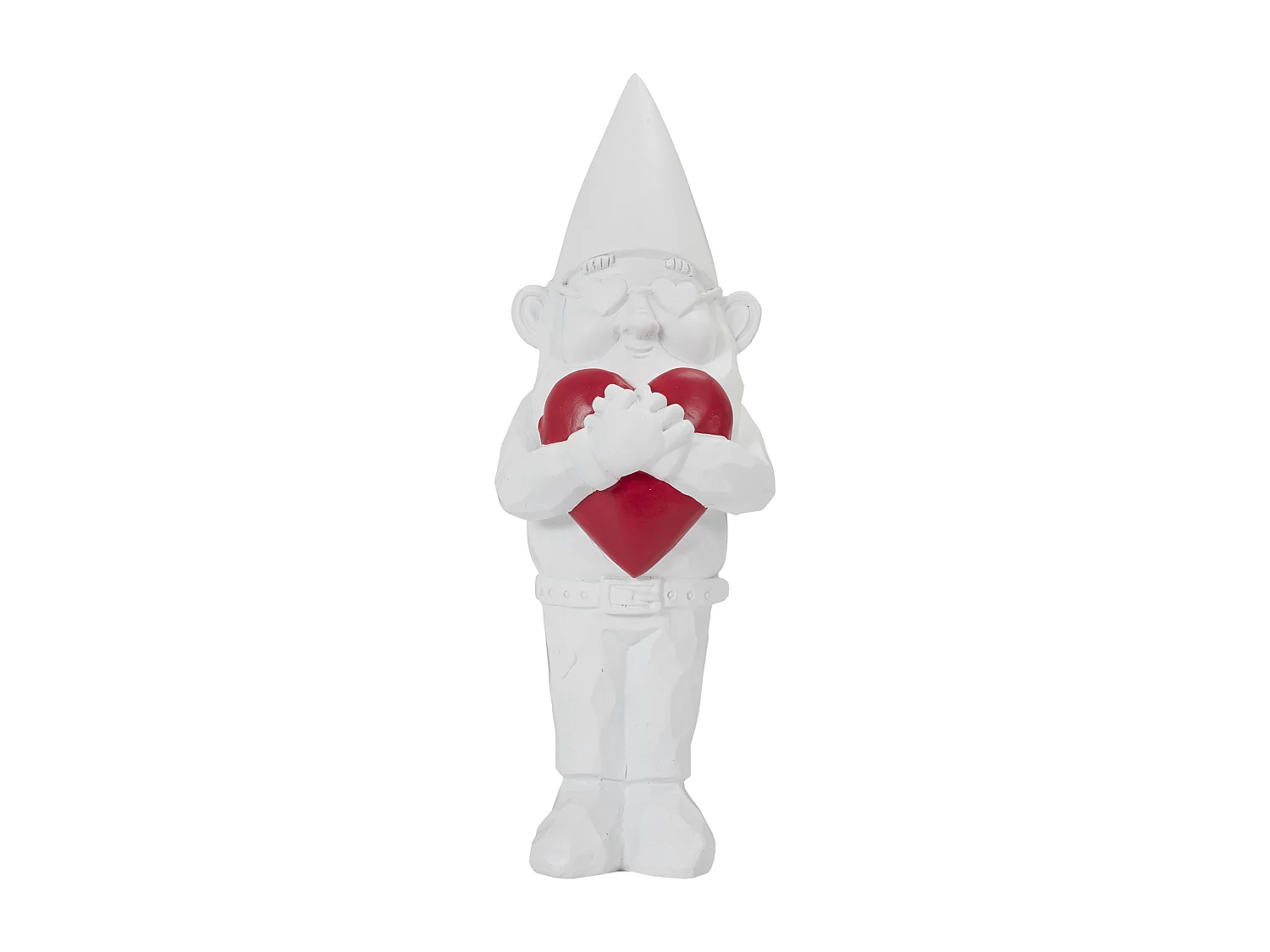 Sculpture Nano Love Int Ext H33cm Blanc, Rouge