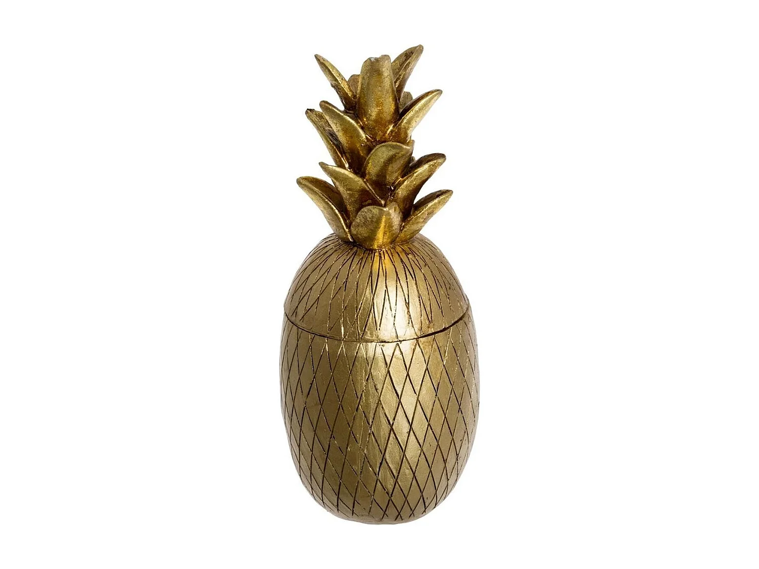 Boîte Décorative en Résine "Ananas" 24cm Or