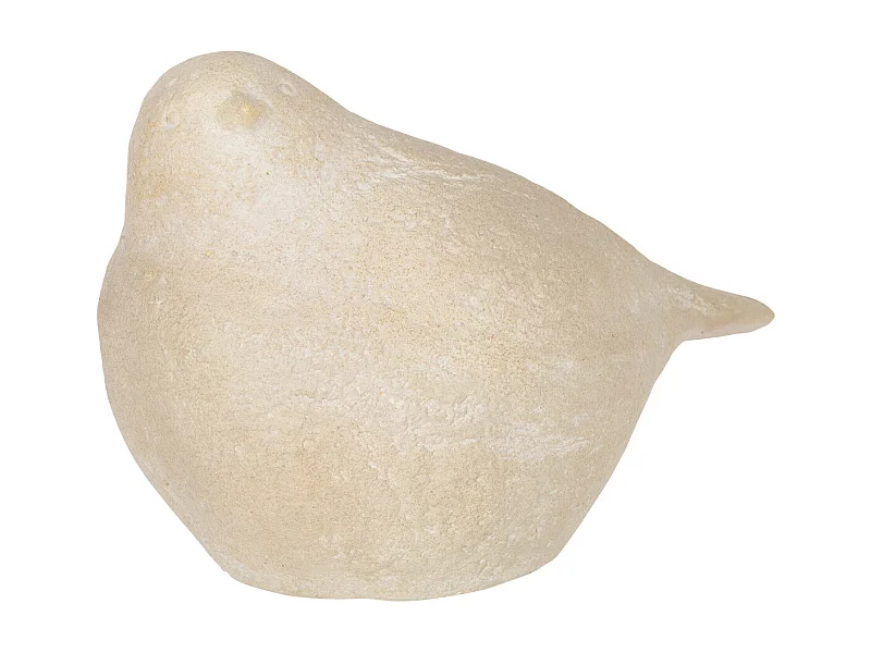 Statuette Déco "Oiseau à Poser" 39cm Beige