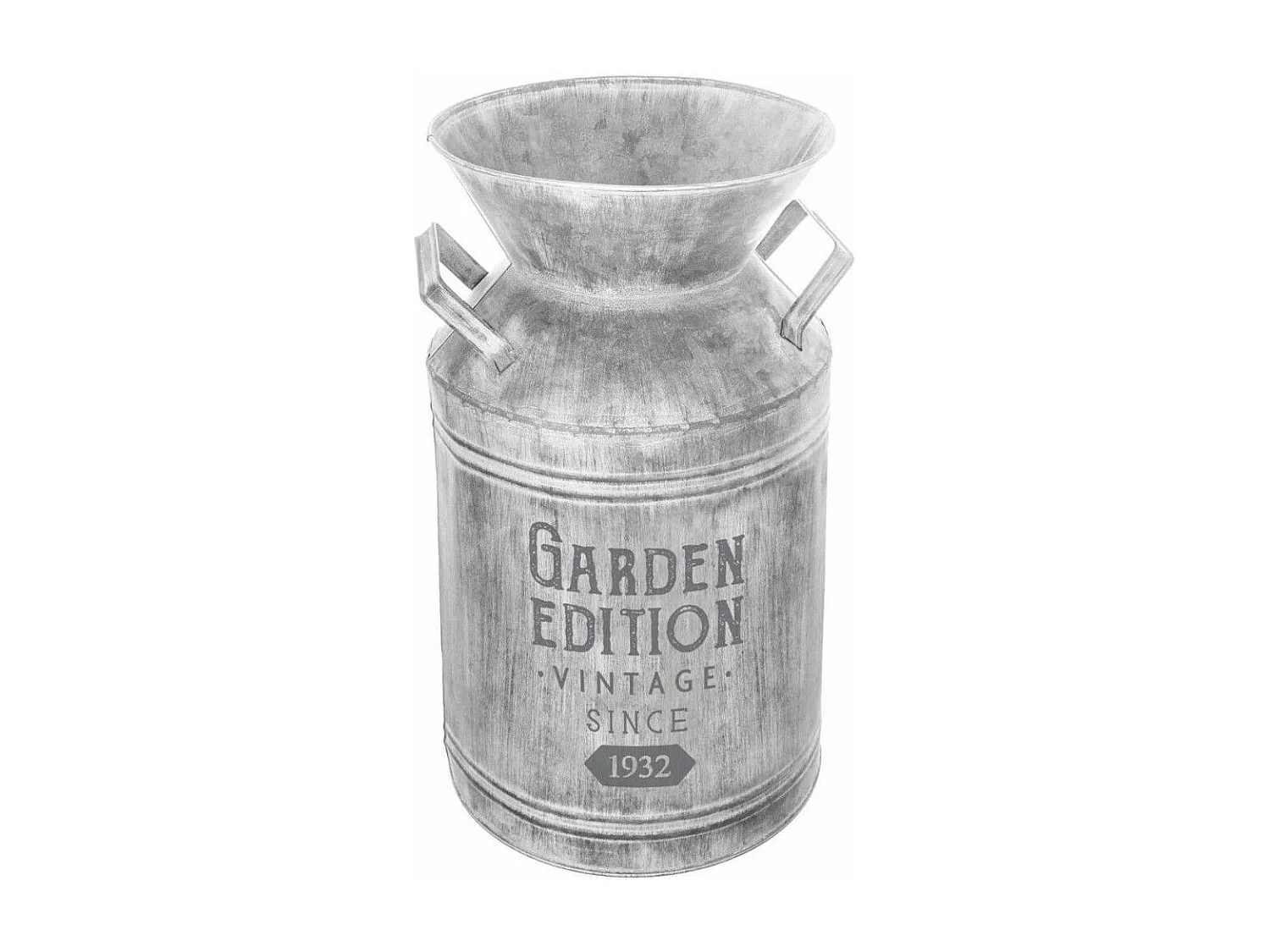 Pot à Lait Déco en Métal "Garden" 37cm Gris