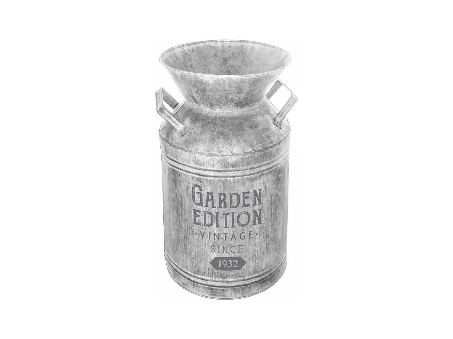 Pot à Lait Déco en Métal "Garden" 37cm Gris