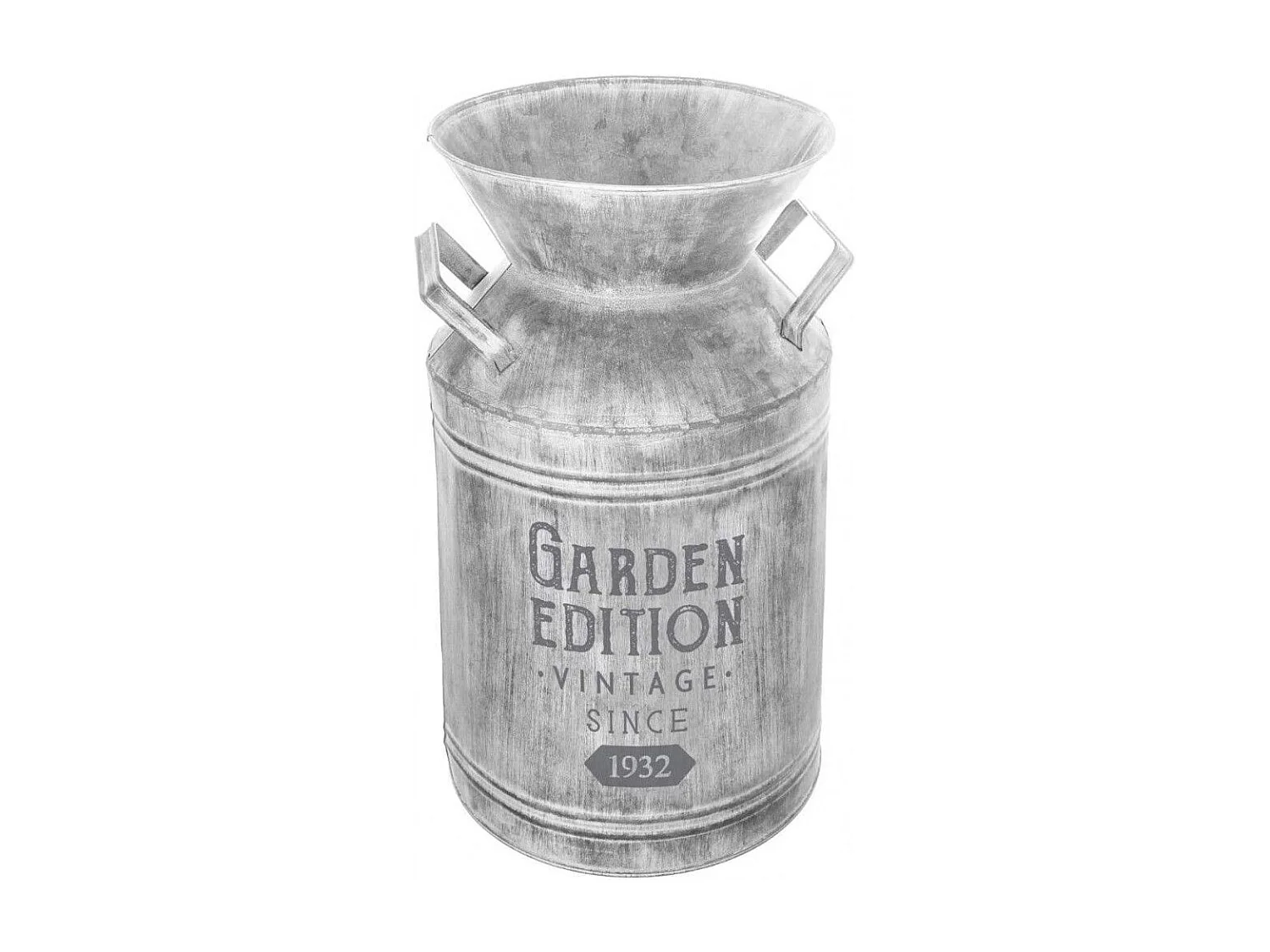 Pot à Lait Déco en Métal "Garden" 37cm Gris