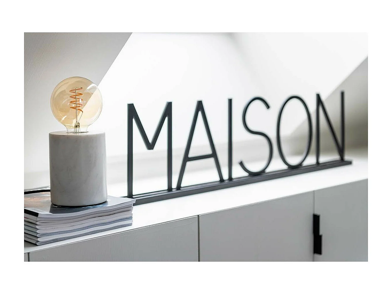 Mot Déco à Poser "Maison" 81cm Noir