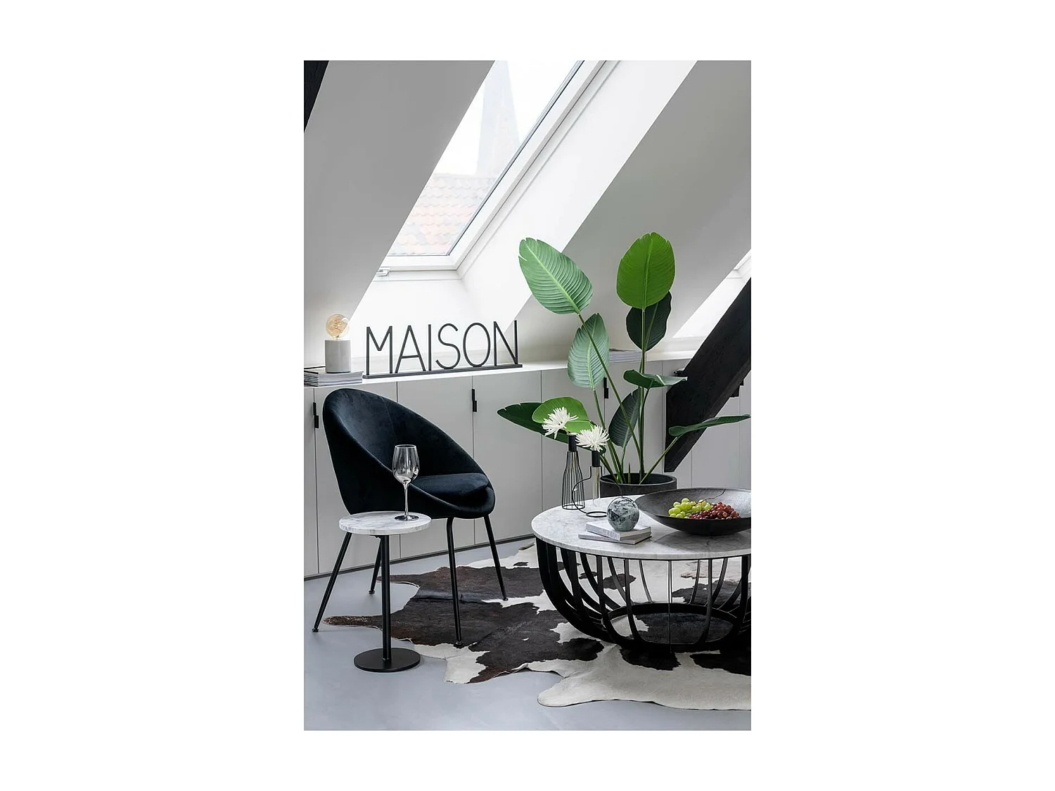 Mot Déco à Poser "Maison" 81cm Noir