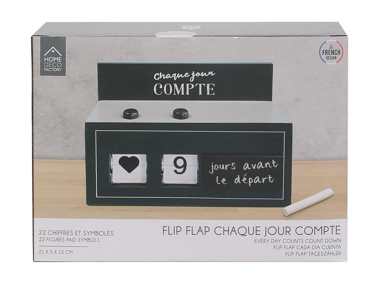 Flip Flap Chaque Jour Compte Noir, Blanc