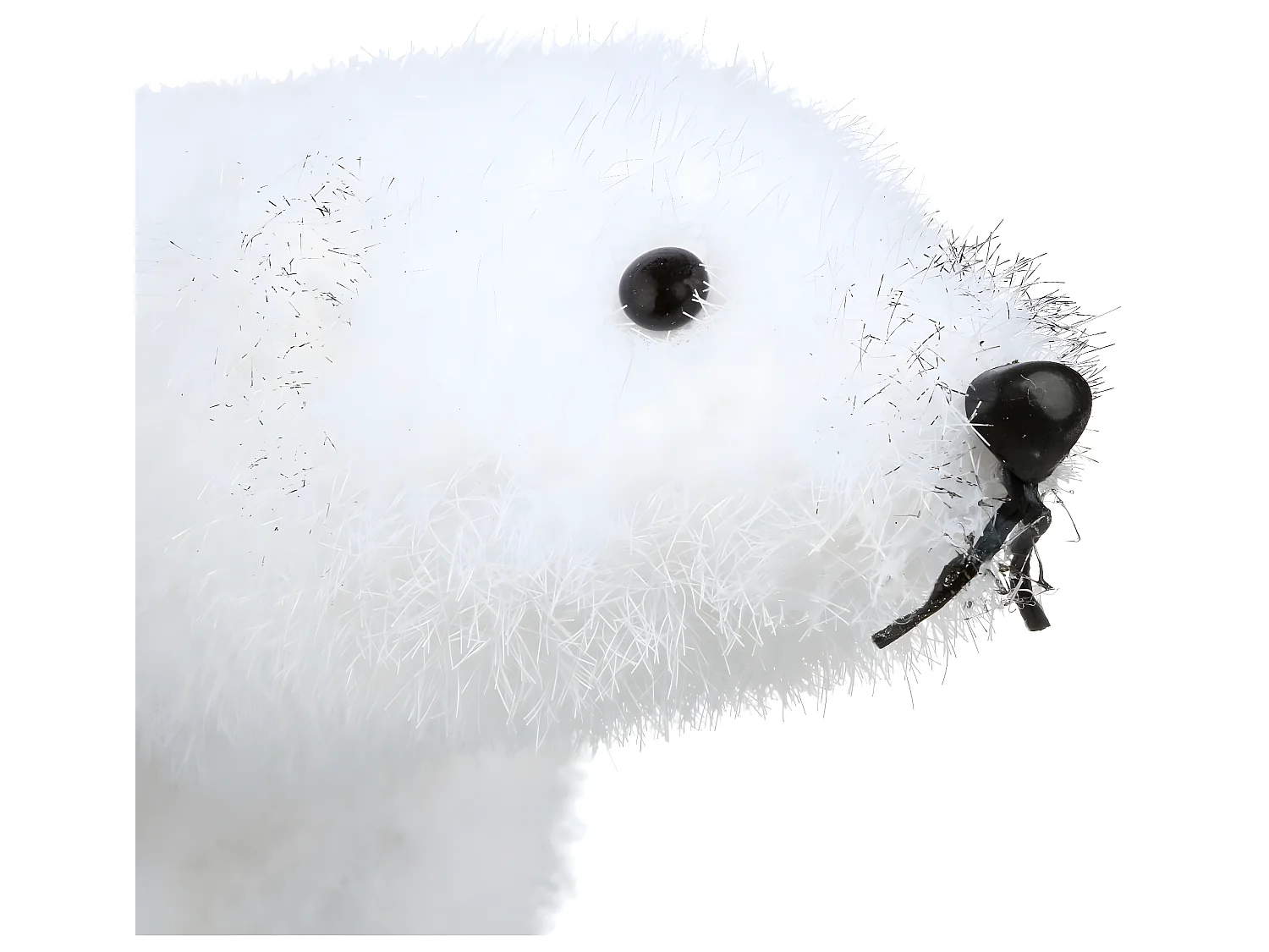 Statuette Déco Ours "Manteau" 21cm Blanc