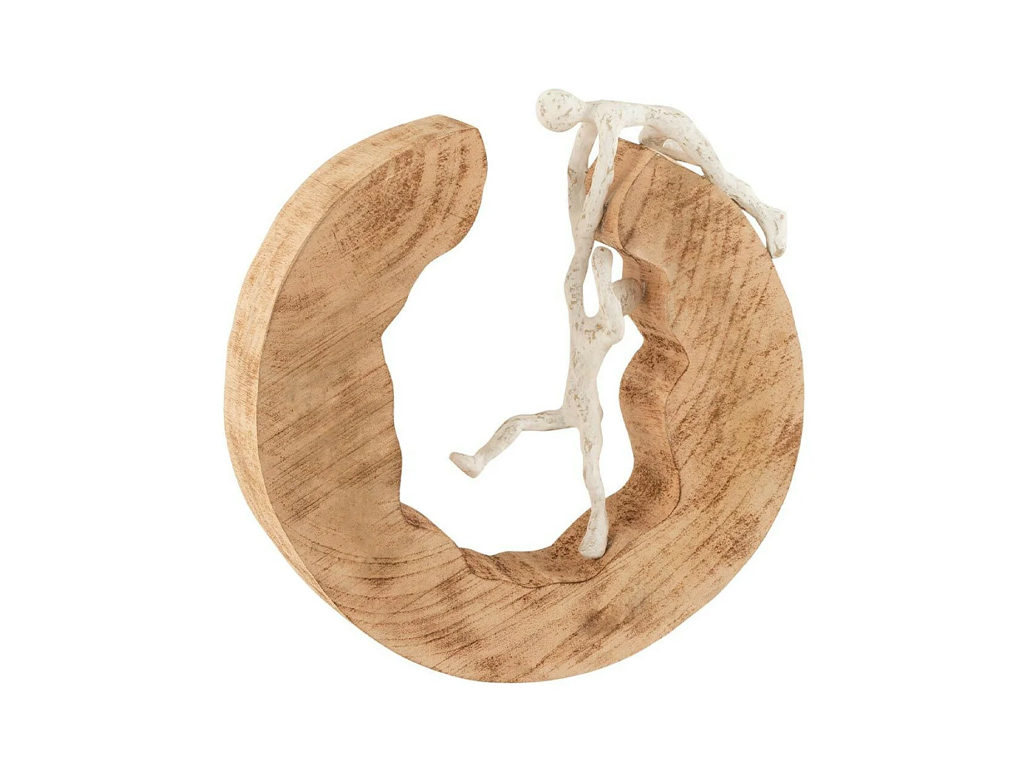 Couple Escalade "Tijana" 28cm Naturel & Blanc