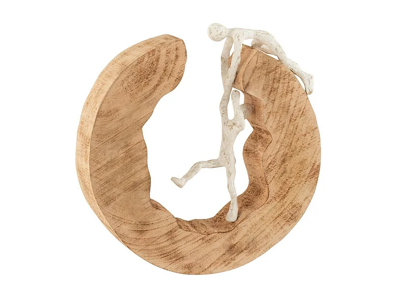 Couple Escalade "Tijana" 28cm Naturel & Blanc