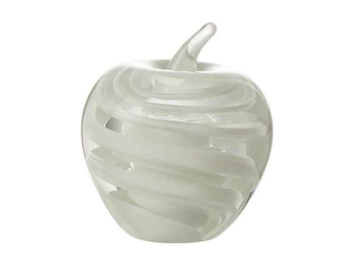 Pendentif Vintage Pomme En Verre Avec Feuille Dorée - Longueur 3,35cm - Occasion