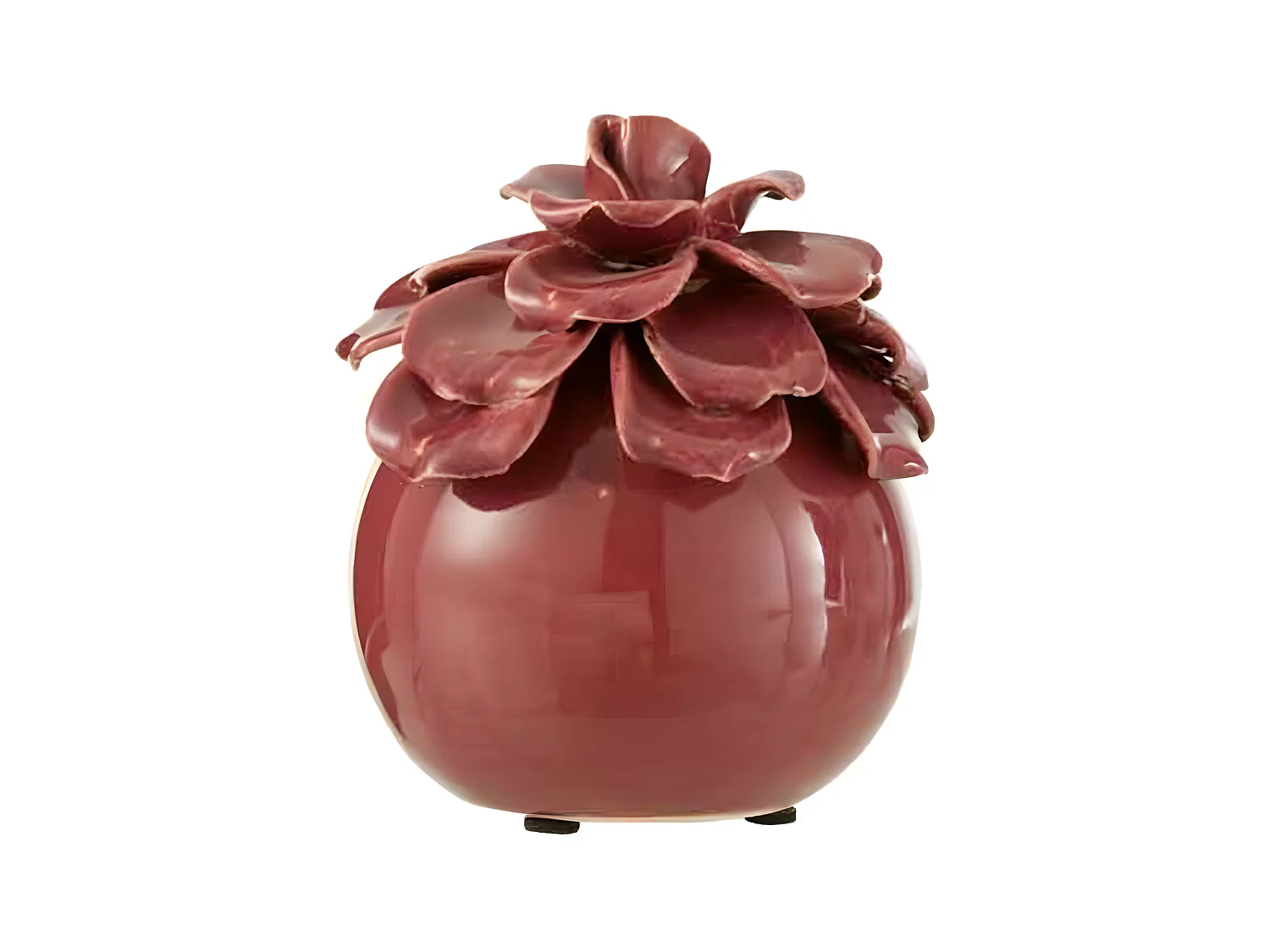 Fleur Déco en Céramique "Flora" 14cm Rose