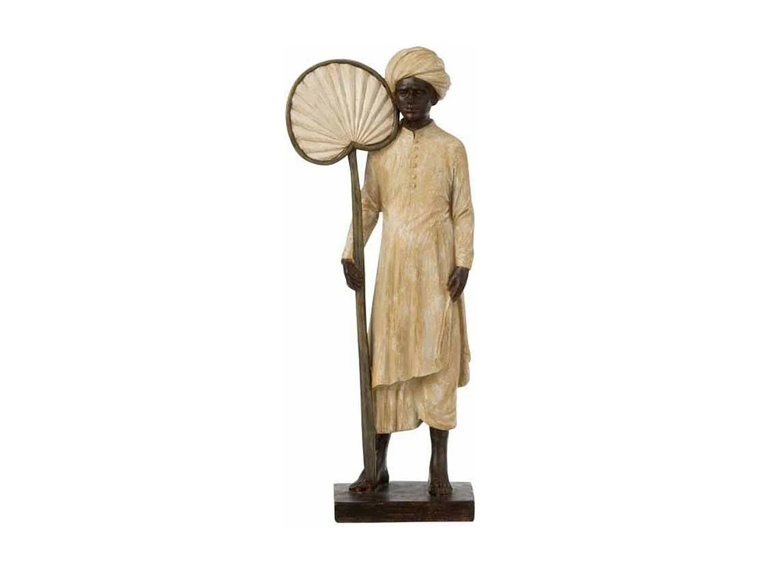 Statue Déco en Résine "Indien Debout" 40cm Beige