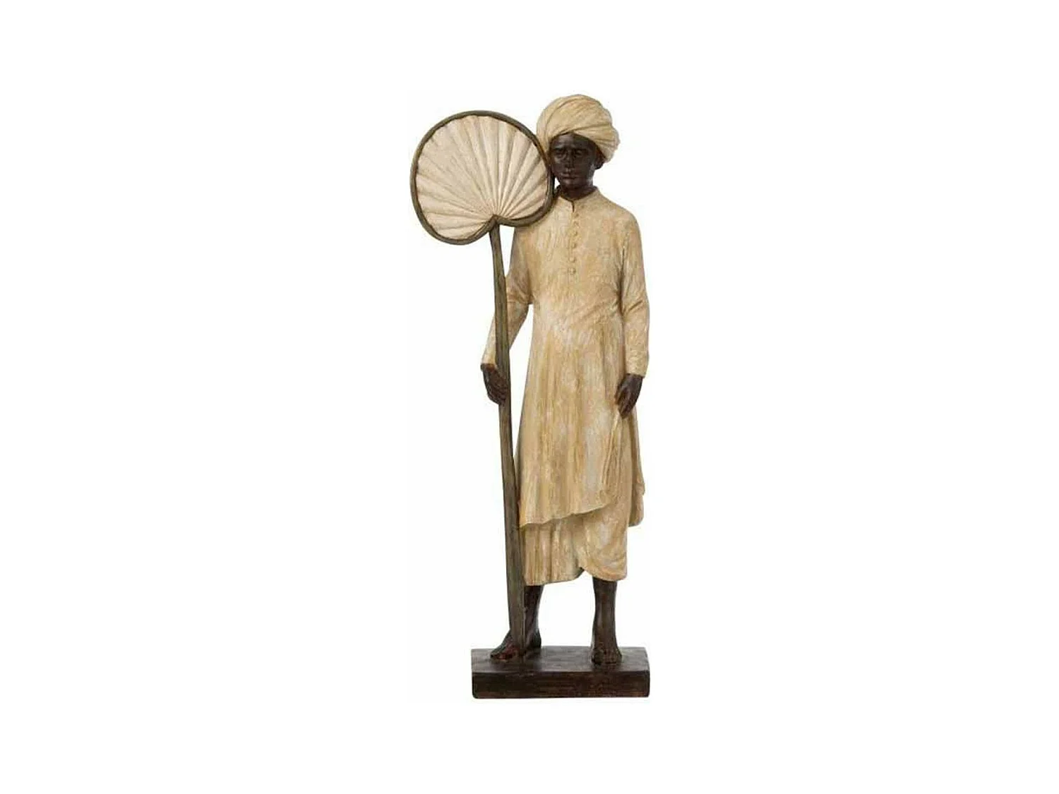 Statue Déco en Résine "Indien Debout" 40cm Beige