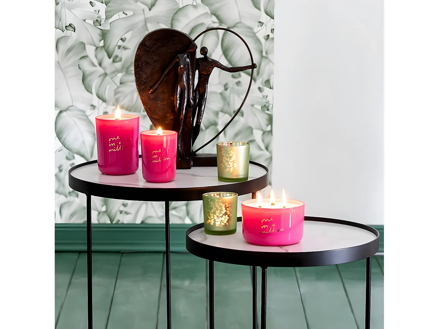 Statuette Déco "Coupe Demi Cœur" 31cm Marron