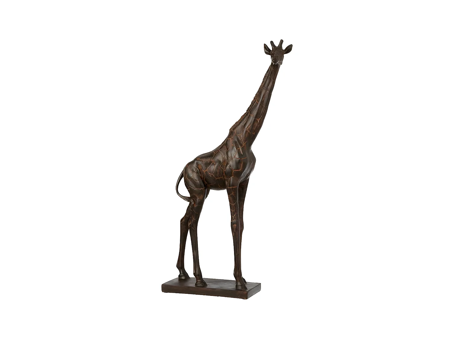 Statuette Déco "Girafe" 73cm Marron