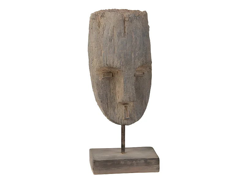 Statue Tête sur Pied "Ethnique" 68cm Naturel