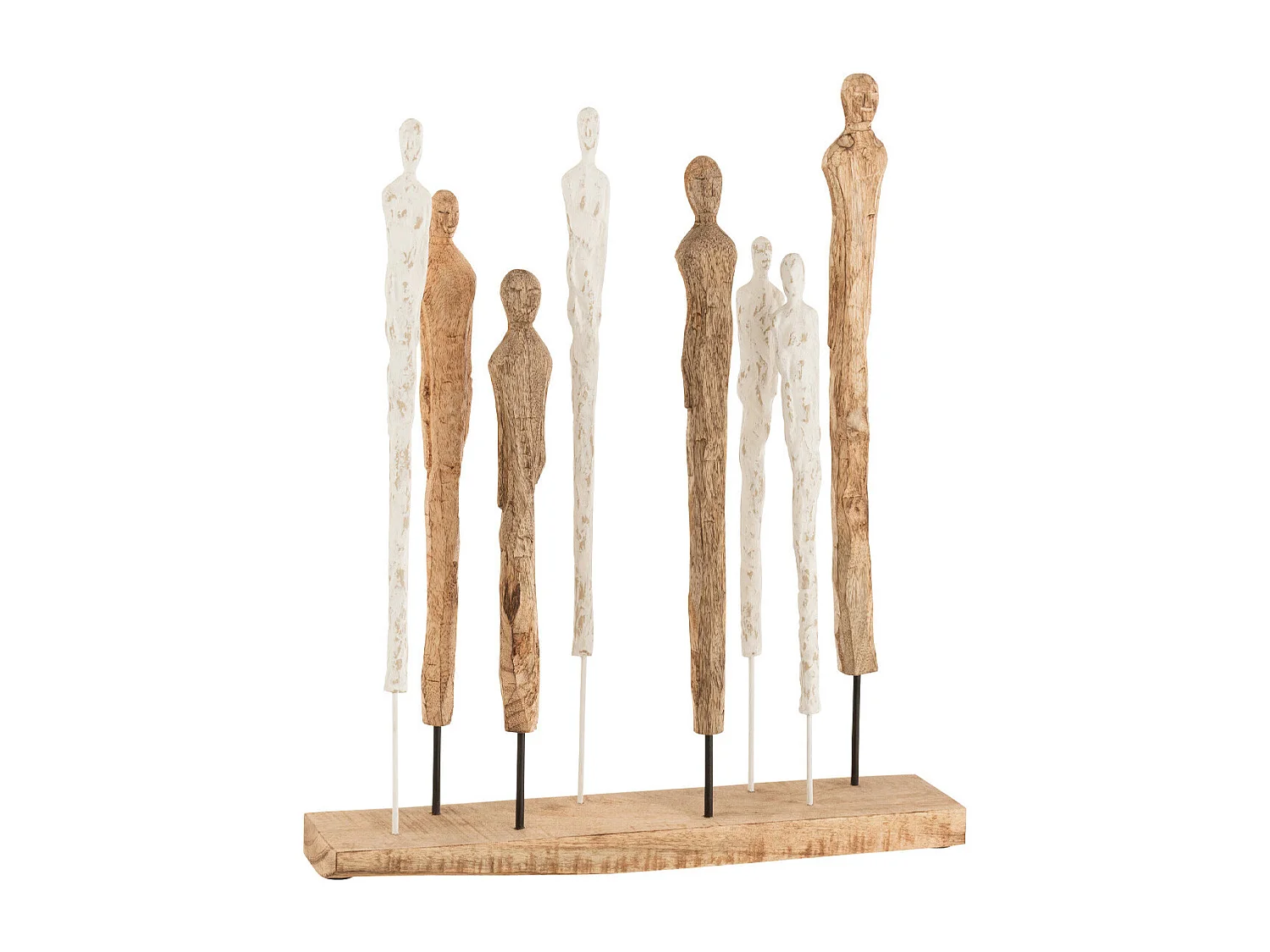 Statuette Déco "8 Figurines Minces" 57cm Naturel