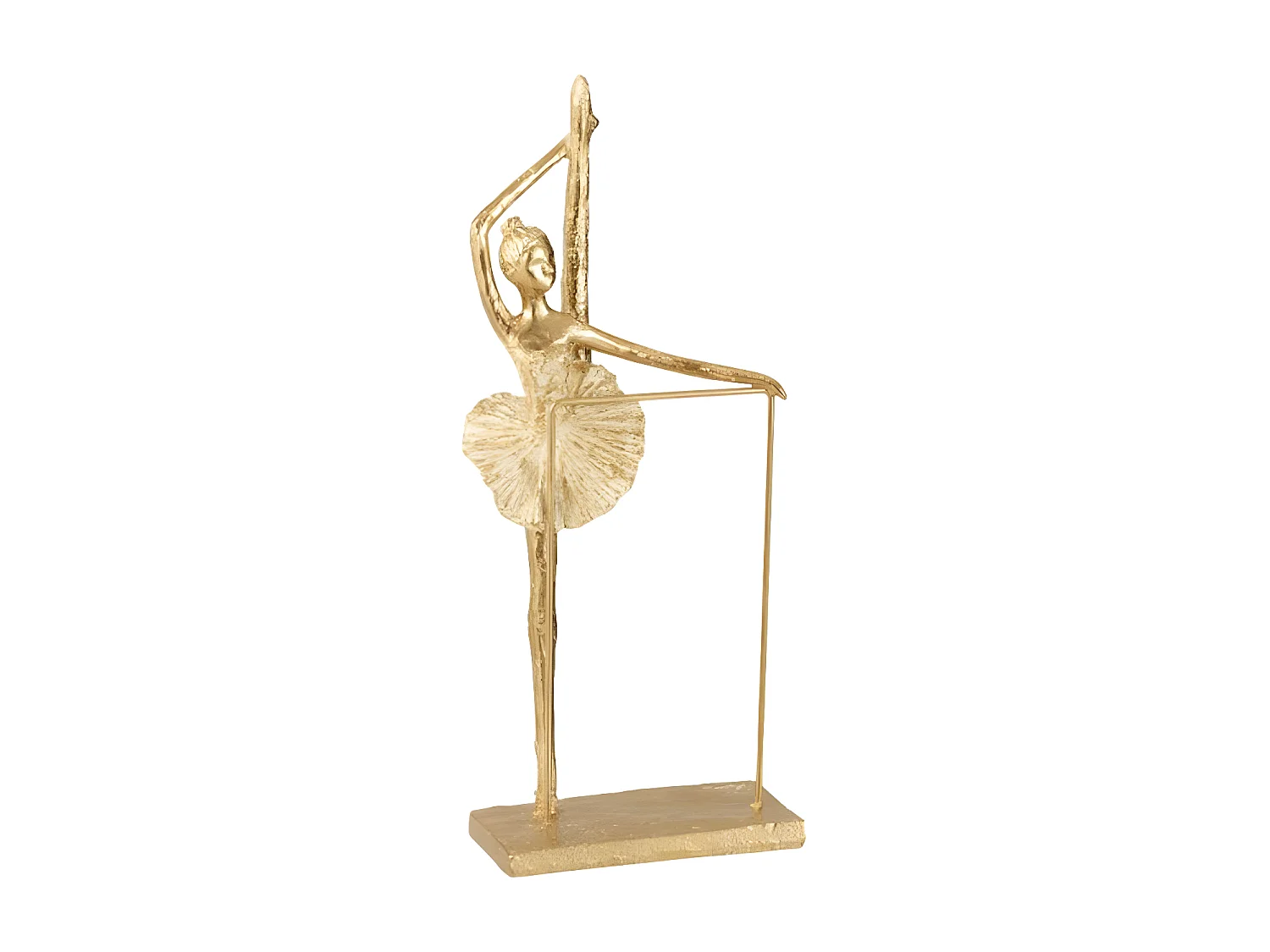 Statuette Déco "Ballerine Jambe Haute" 38cm Or