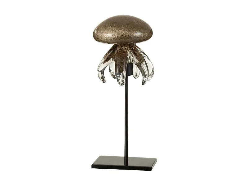 Statuette Déco "Méduse sur Pied" 24cm Marron