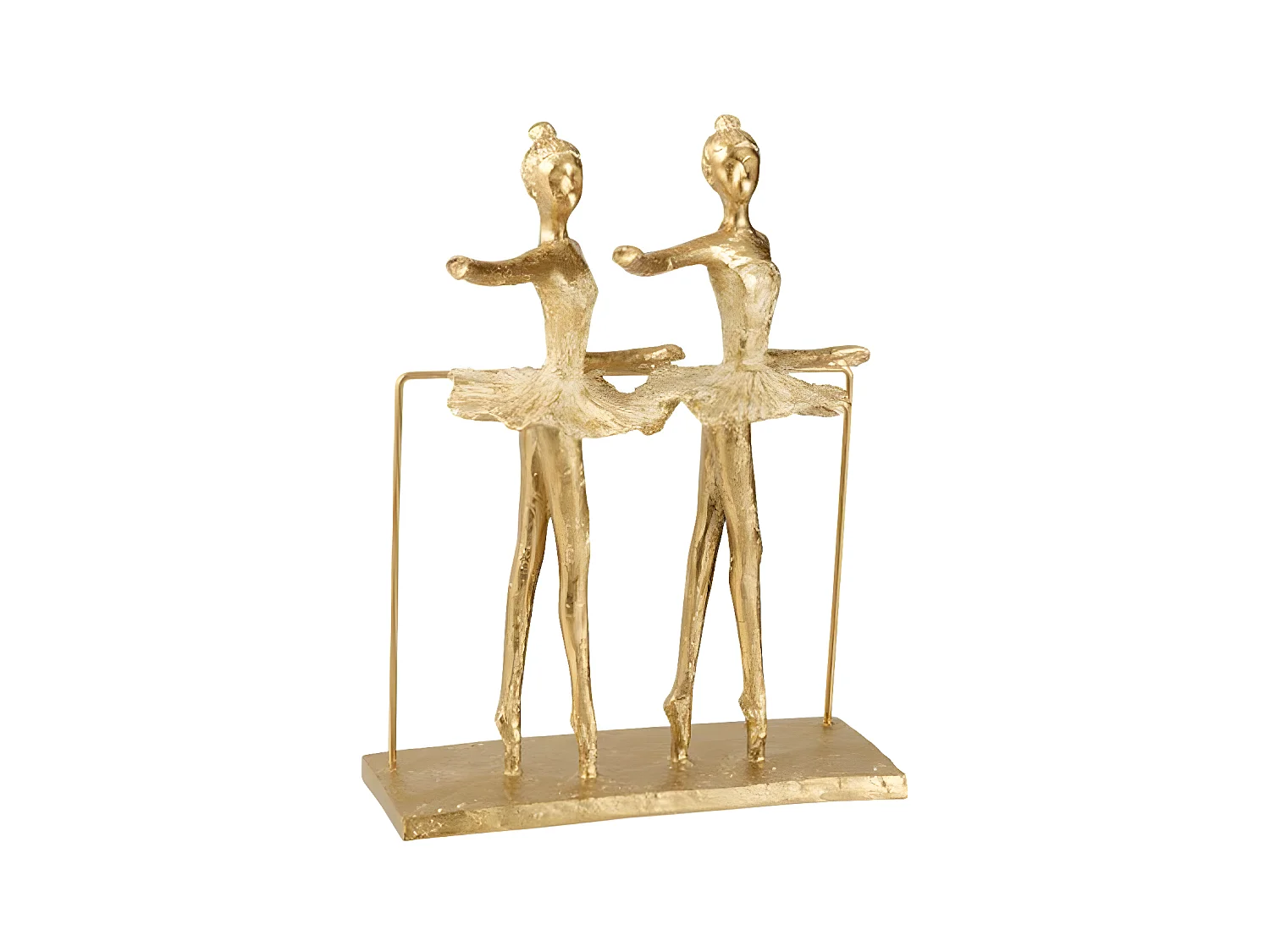 Statuette Déco "2 Ballerines" 30cm Or