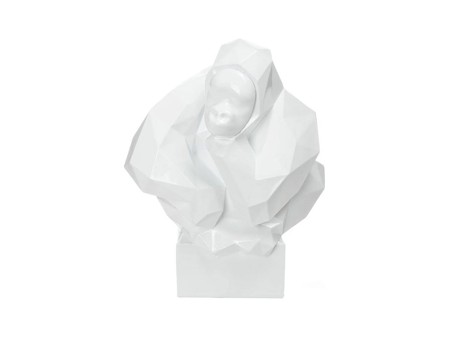 Statue Design "Sculpture Kenya" 50cm Blanc