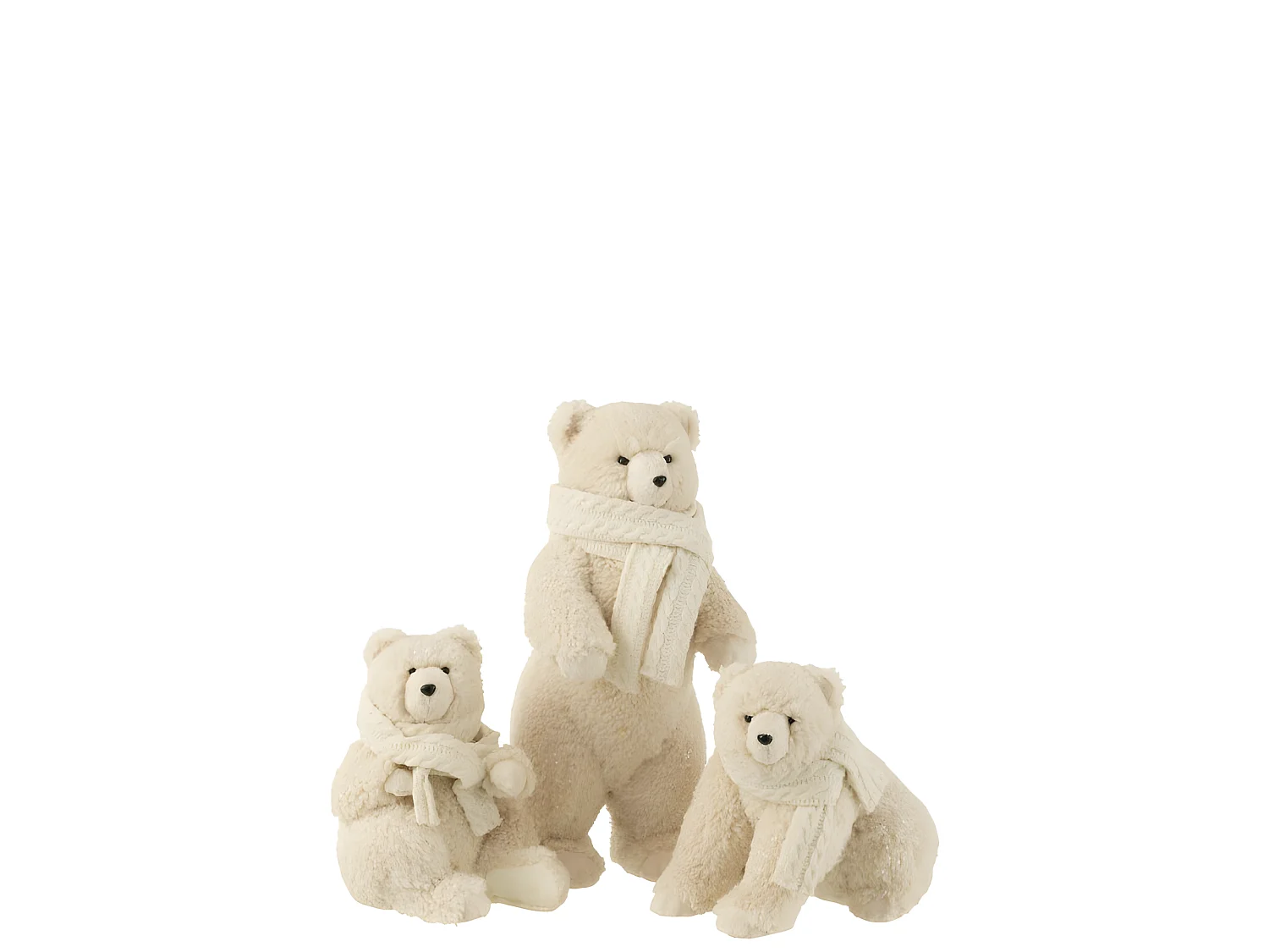 Orso polare in tessuto color crema 21x28x27,5 cm